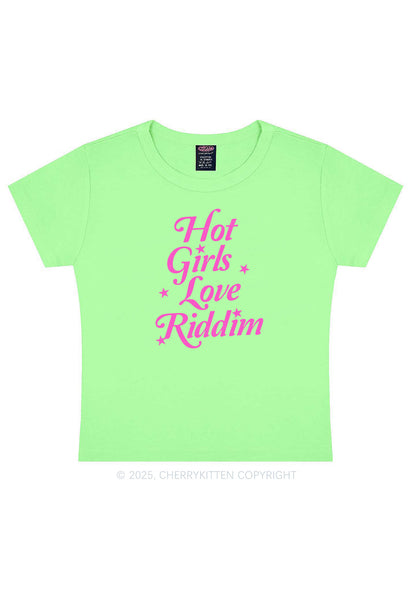 Hot Girls Love Riddim Y2K Baby Tee Cherrykitten