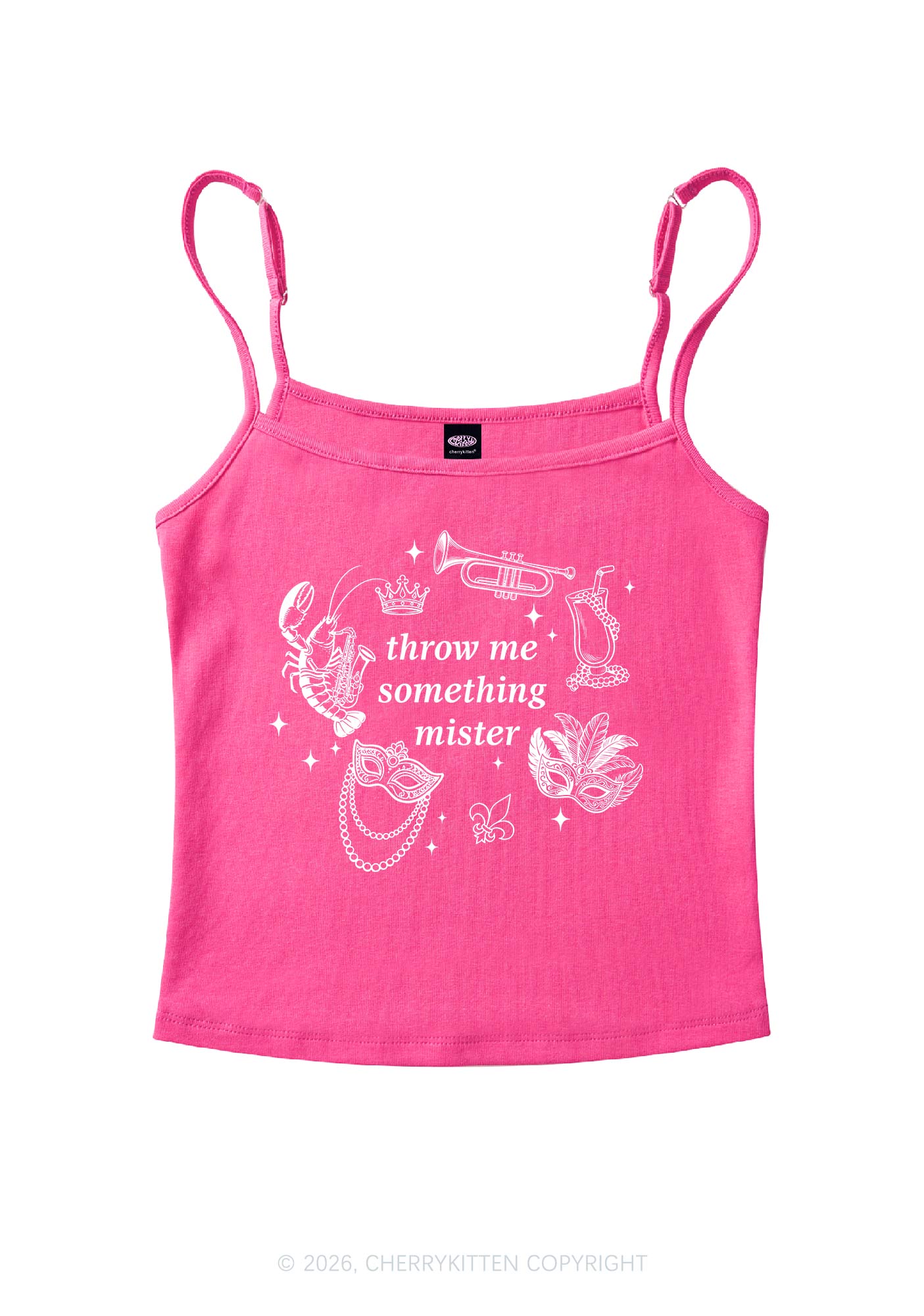 Throw Me Something Mister Y2K Spaghetti Strap Cami Cherrykitten