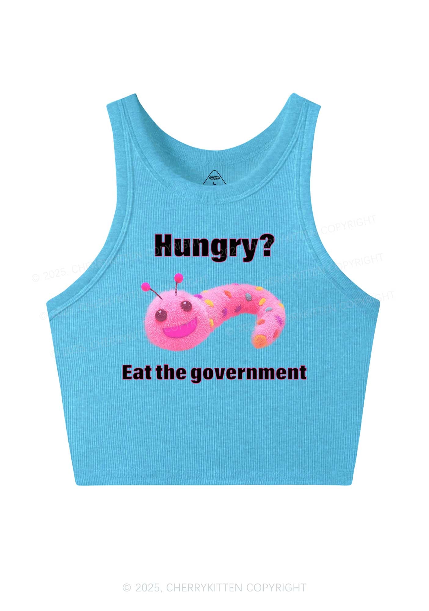 Eat The Government Y2K Crop Tank Top Cherrykitten