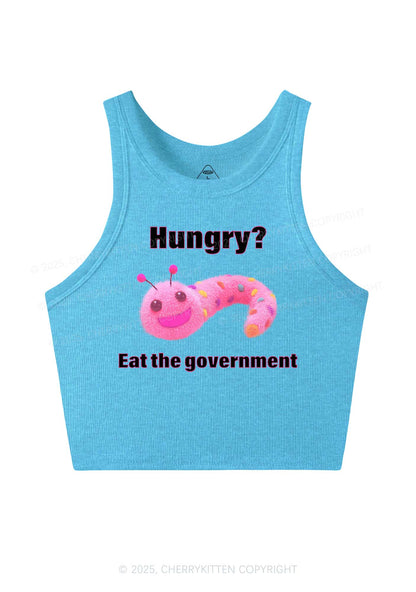 Eat The Government Y2K Crop Tank Top Cherrykitten