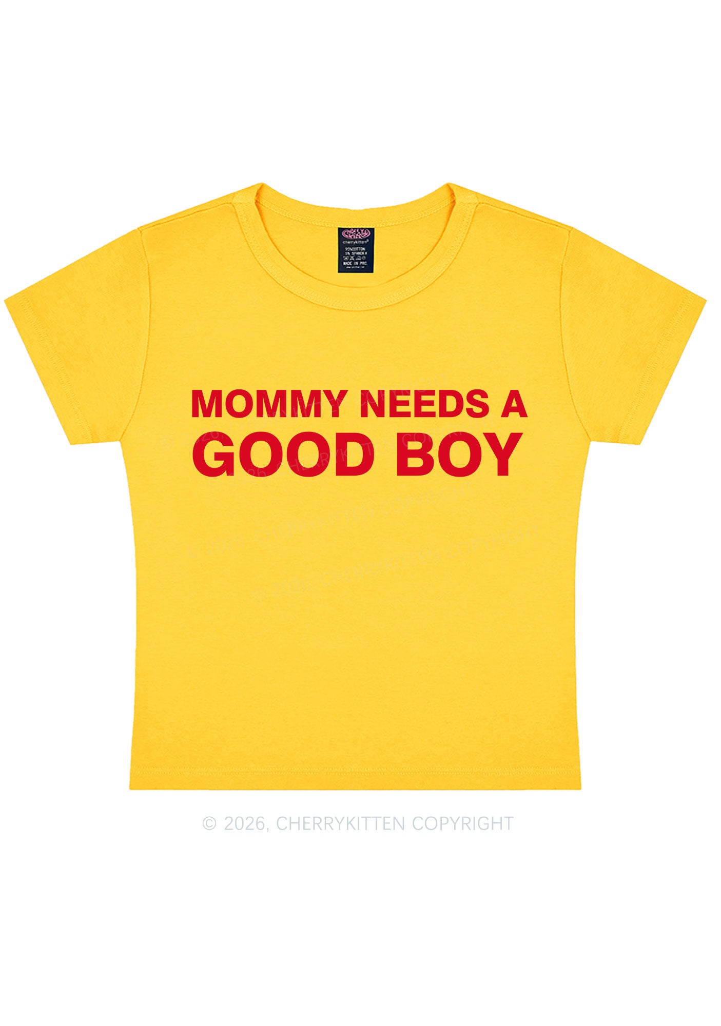 Mommy Needs A Good Boy Y2K Baby Tee Cherrykitten