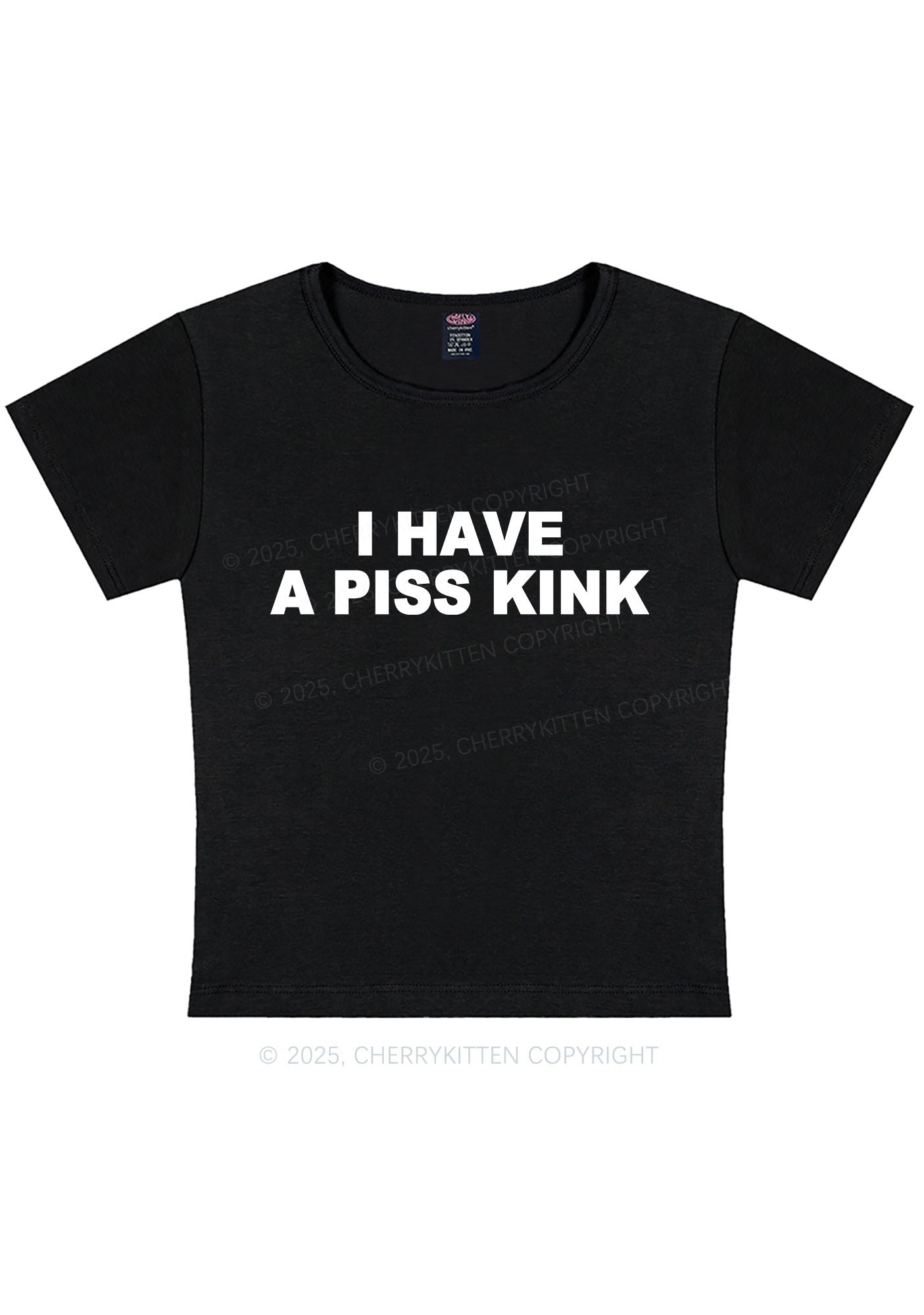 Piss Kink Y2K Baby Tee Cherrykitten