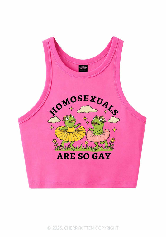 Homosexuals Are So Gay Pride Y2K Crop Tank Top Cherrykitten