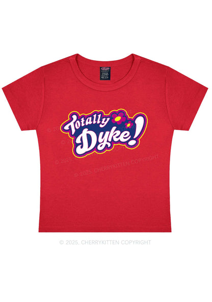 Totally Dyke Pride Y2K Baby Tee Cherrykitten