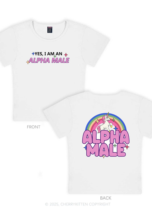 Alpha Male Two Sides Pride Y2K Baby Tee Cherrykitten
