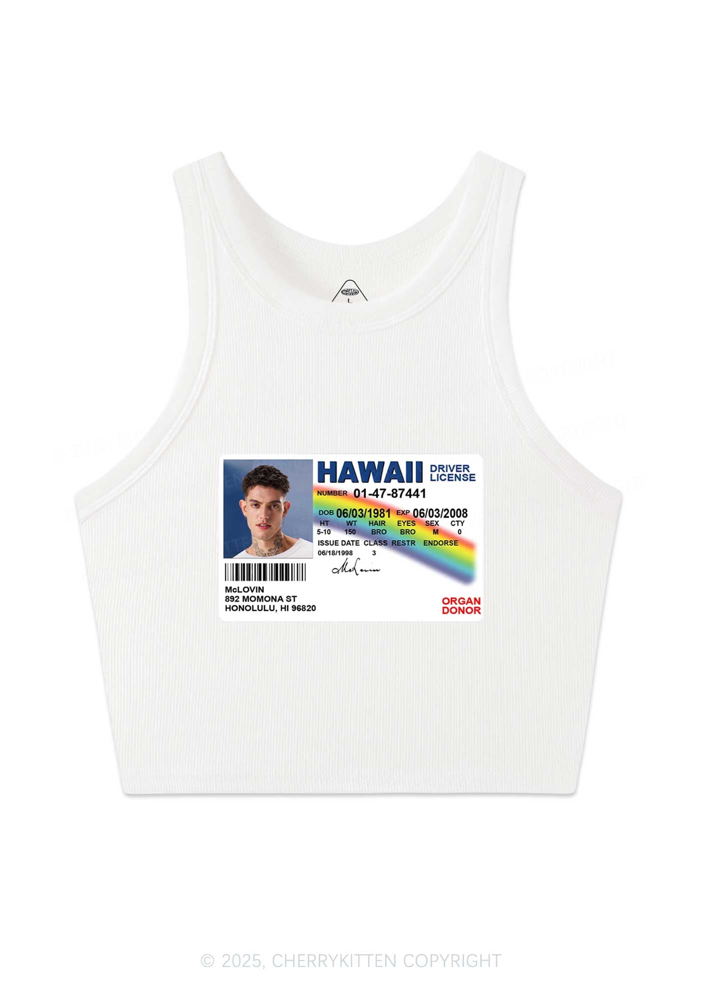 Custom MCL ID Y2K Crop Tank Top Cherrykitten