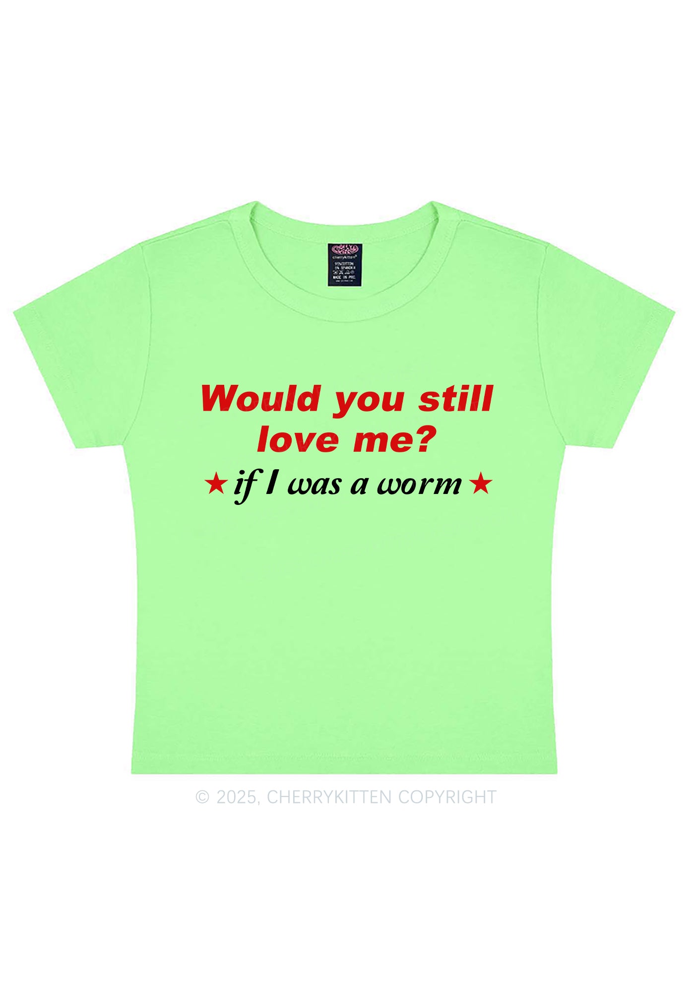 Would You Love Me Y2K Baby Tee Cherrykitten