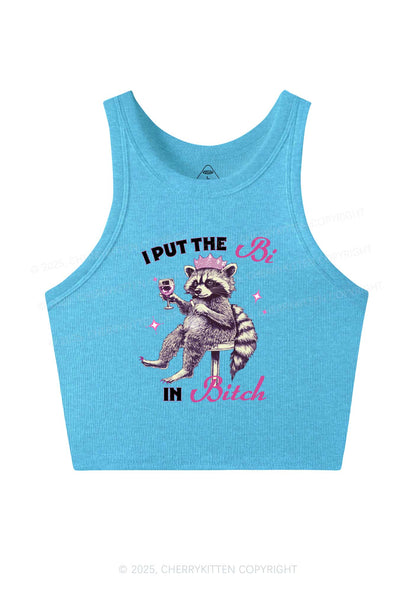 Bi Bxxch Raccoon Pride Y2K Crop Tank Top Cherrykitten