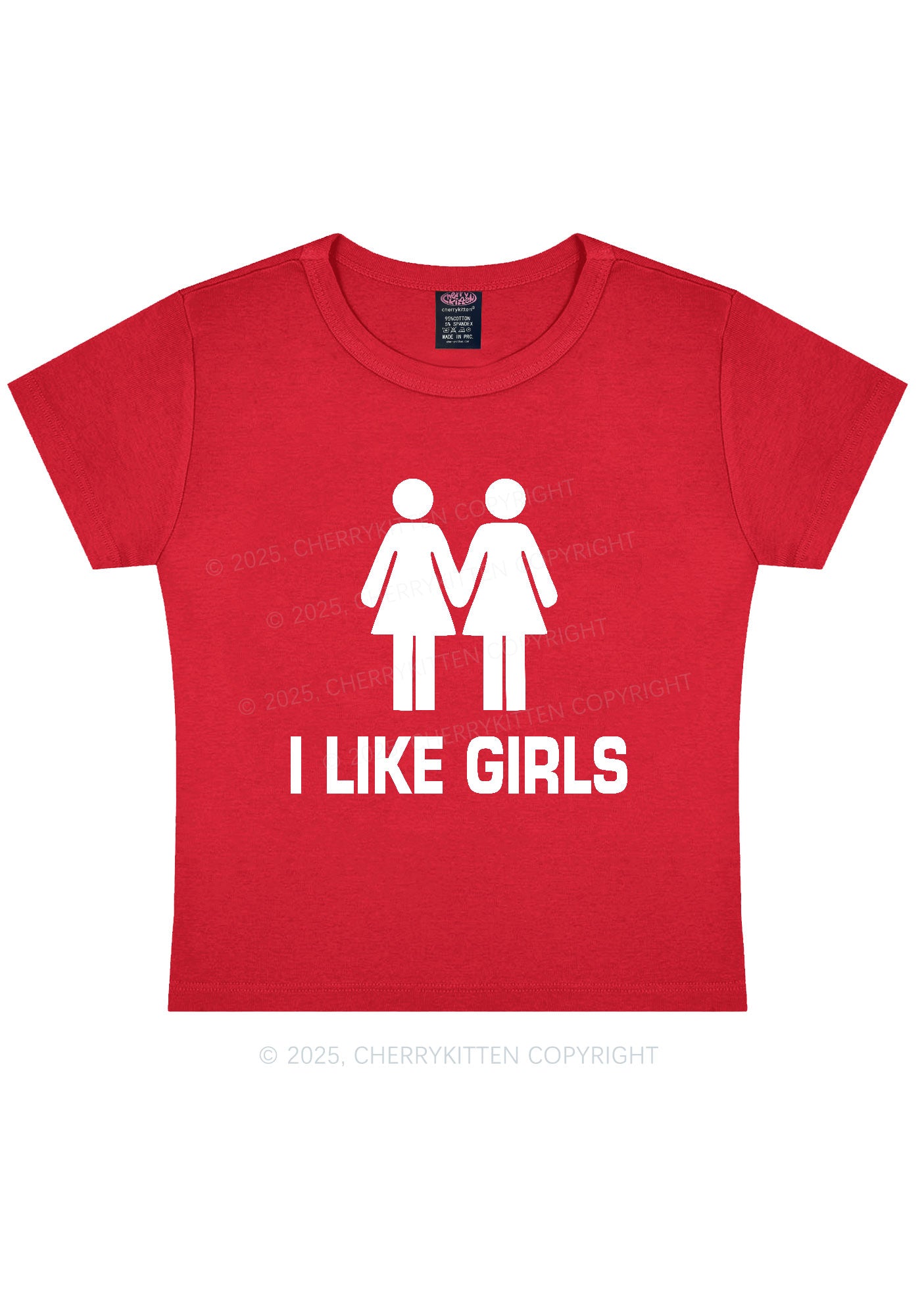 I Like Girls Pride Y2K Baby Tee Cherrykitten