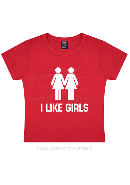I Like Girls Pride Y2K Baby Tee Cherrykitten