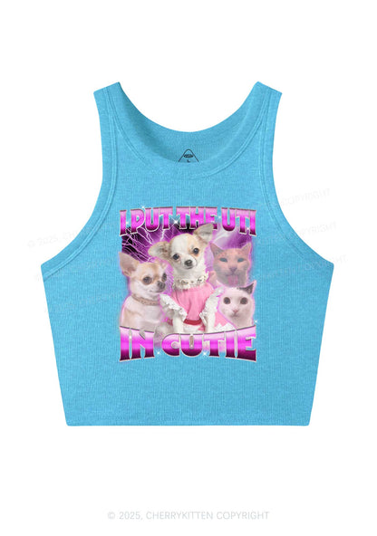 Put UTI In Cutie Y2K Crop Tank Top Cherrykitten