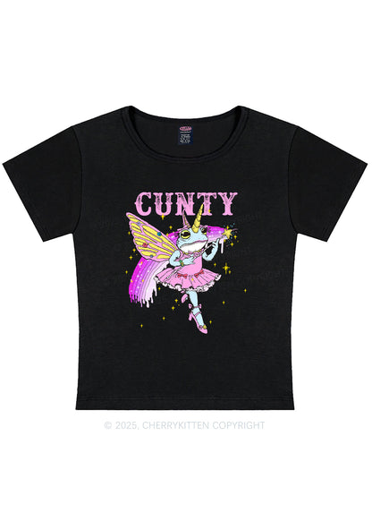 Cxxty Fairy Frog Y2K Baby Tee Cherrykitten