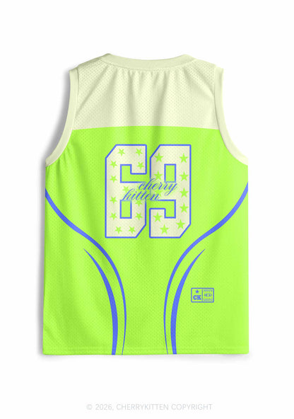 Neon Green I Let Femmes Top Me Pride Y2K Sport Jersey Tank Cherrykitten