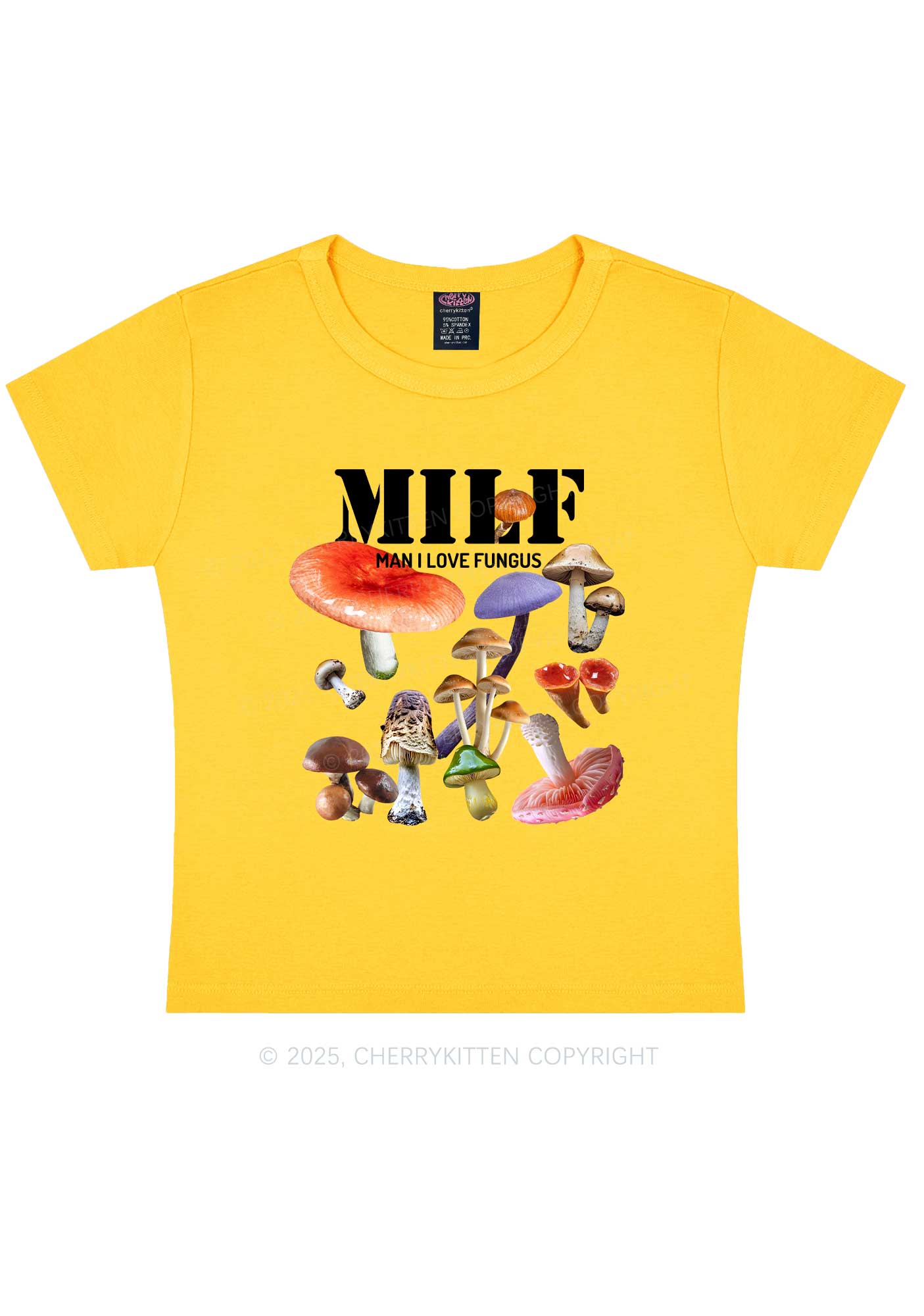 Man I Love Fungus Y2K Baby Tee Cherrykitten