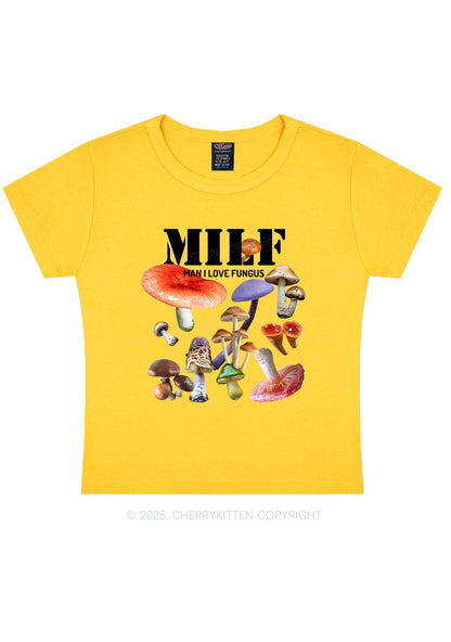 Man I Love Fungus Y2K Baby Tee Cherrykitten