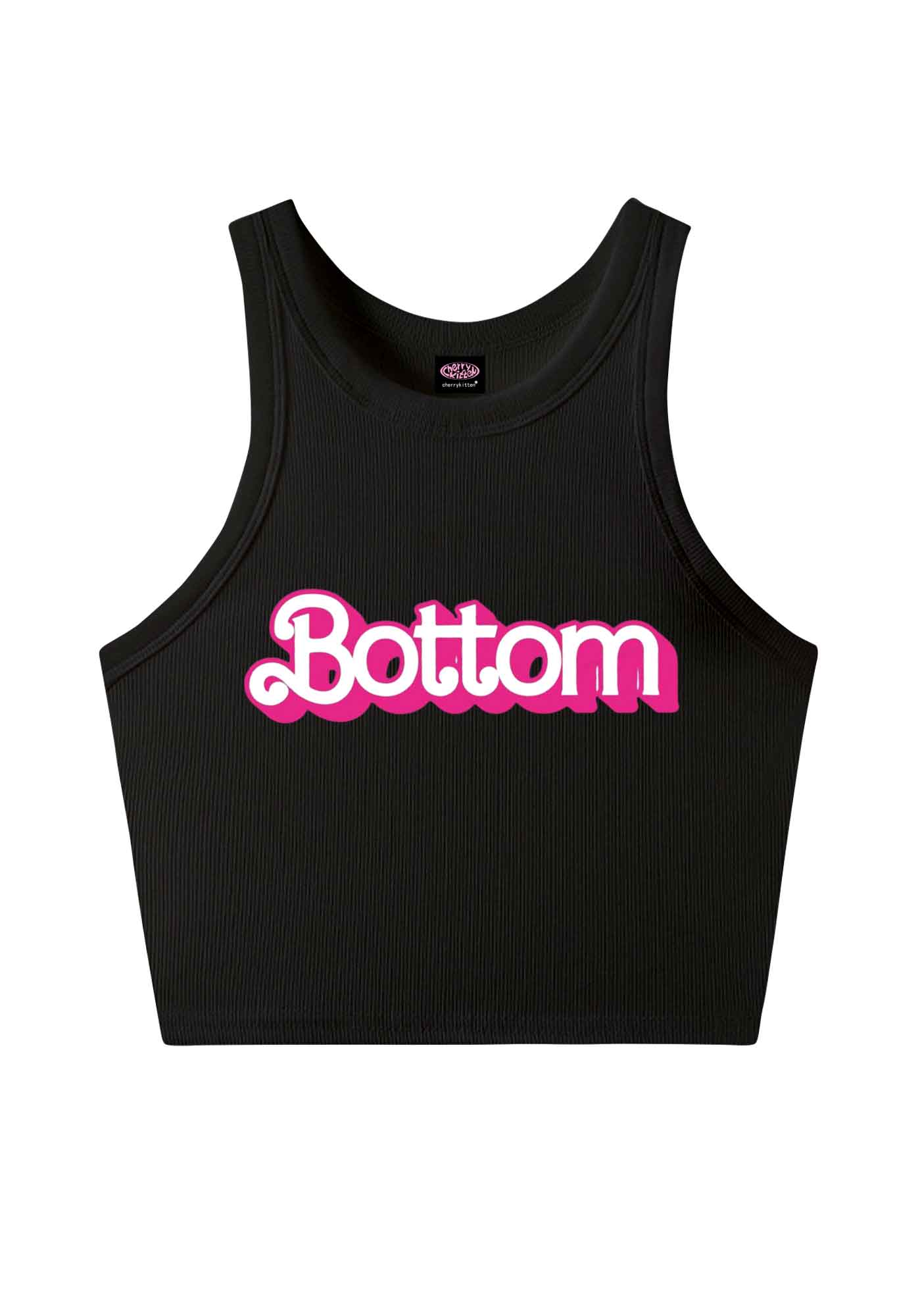 Pink Bottom Pride Y2K Crop Tank Top Cherrykitten
