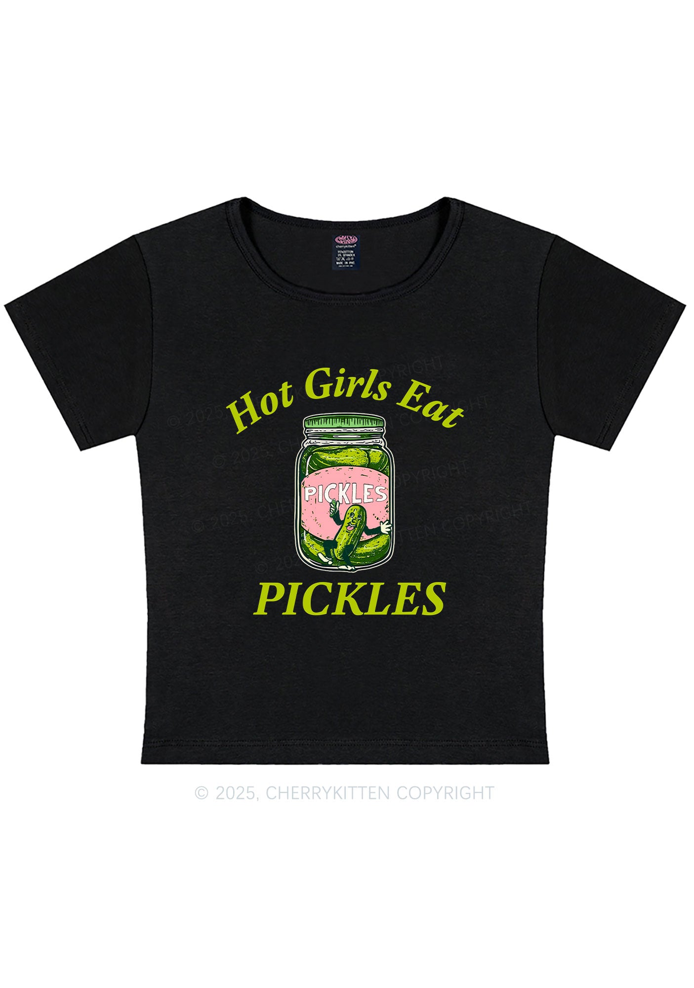 Hot Girls Eat Pickles Y2K Baby Tee Cherrykitten