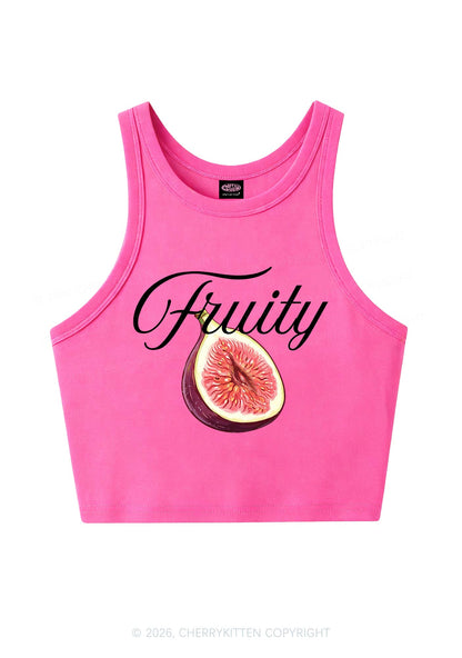 Fruity Fig Pride Y2K Crop Tank Top Cherrykitten