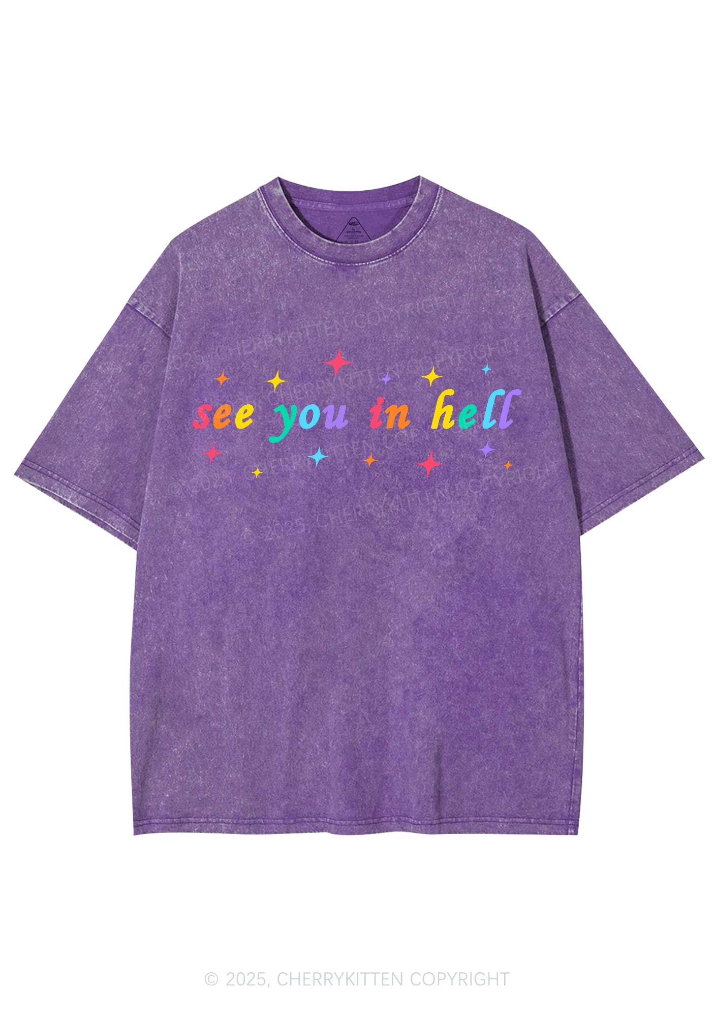 See You In Hell Pride Y2K Shirts Washed Tee Cherrykitten