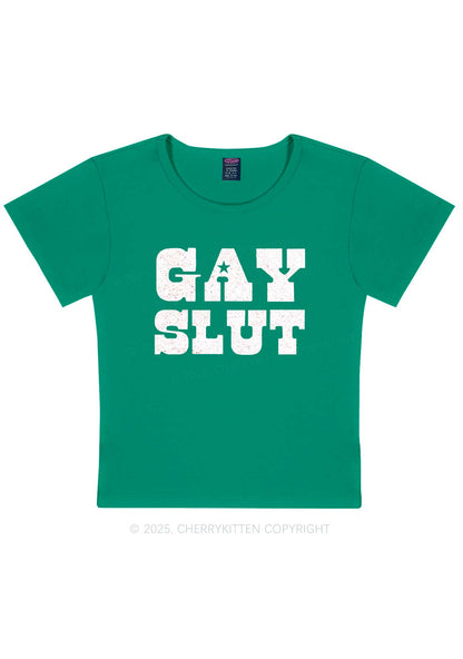 Gay Slxt Pride Y2K Baby Tee Cherrykitten