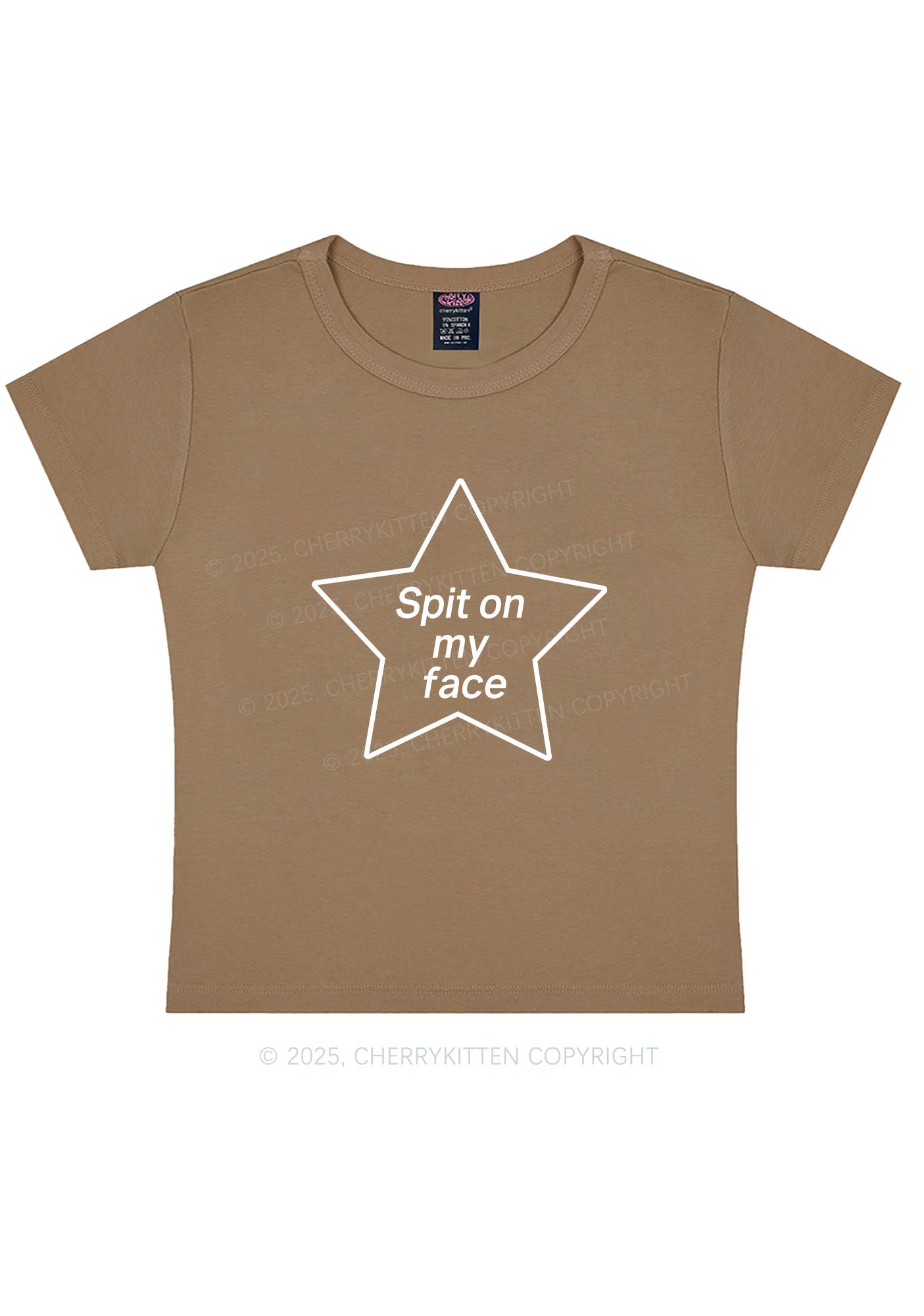 Spit On My Face Y2K Baby Tee Cherrykitten