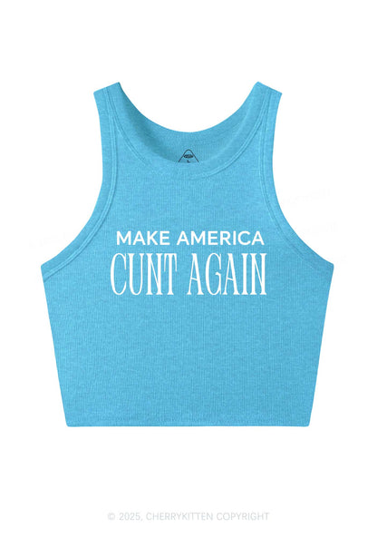 Make America Cxxt Again Y2K Crop Tank Top Cherrykitten