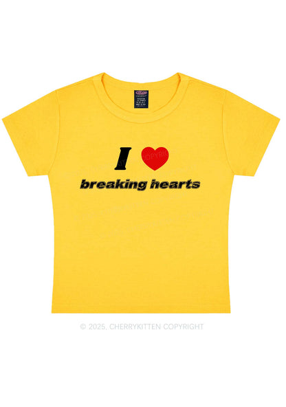 I Love Breaking Hearts Y2K Baby Tee Cherrykitten