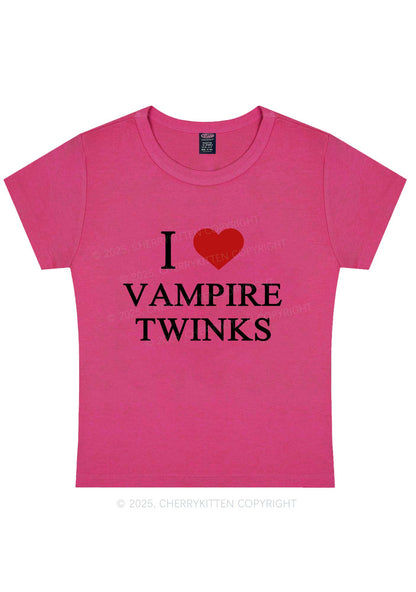 I Love Vampire Twinks Y2K Baby Tee Cherrykitten