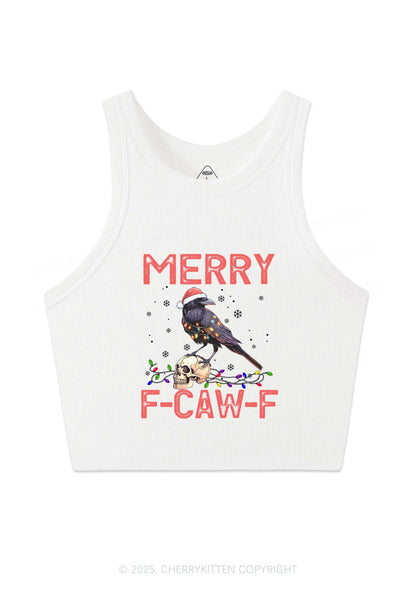 Christmas Merry Fcawf Y2K Crop Tank Top Cherrykitten