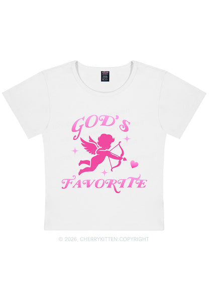 Gods Favorite Cupid Valentine's Day Y2K Baby Tee Cherrykitten