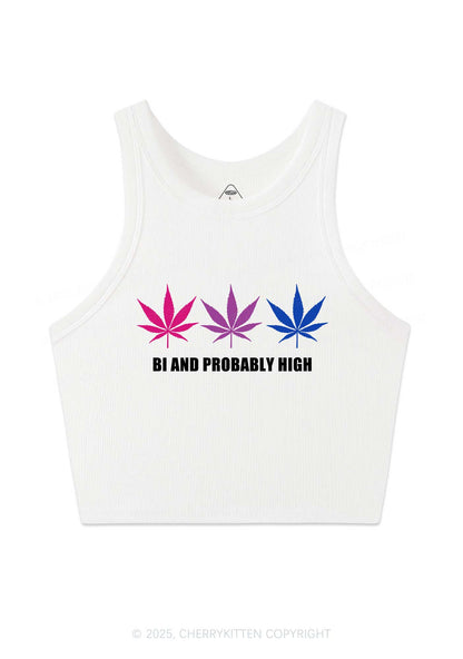 Bi Probably High Pride Y2K Crop Tank Top Cherrykitten