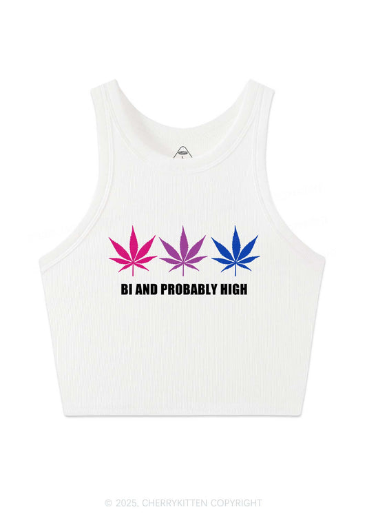 Bi Probably High Pride Y2K Crop Tank Top Cherrykitten
