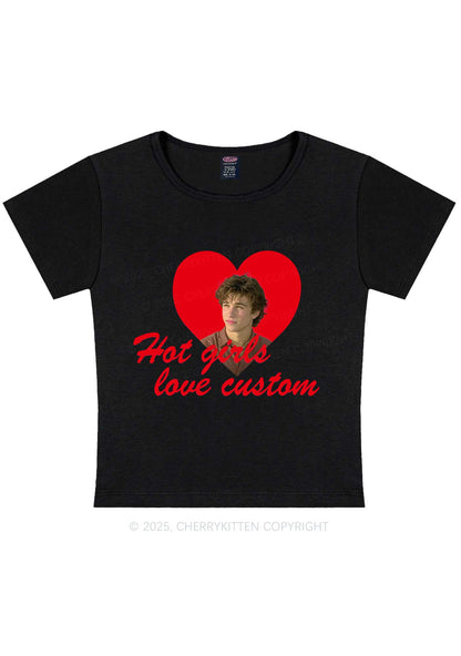 Hot Girl Custom Love Y2K Baby Tee Cherrykitten