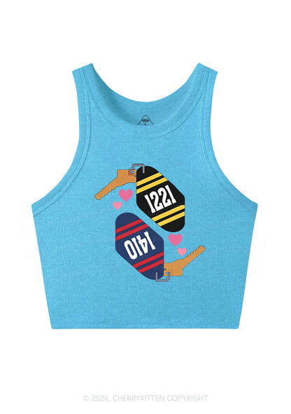 Retro Key Tag HR Y2K Crop Tank Top Cherrykitten