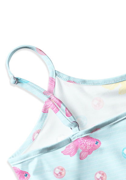 Candy Goldfish Bubble Y2K Print Slip Dress Cherrykitten