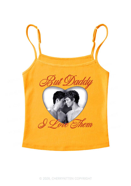 Retro But Daddy I Love Them HR Y2K Spaghetti Strap Cami Cherrykitten