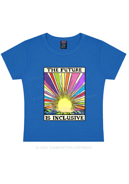 The Future Is Inclusive Pride Y2K Baby Tee Cherrykitten