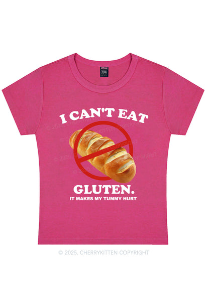 I Cant Eat Gluten Y2K Baby Tee Cherrykitten