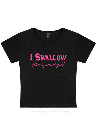 Swallow Like Good Gril Y2K Baby Tee Cherrykitten