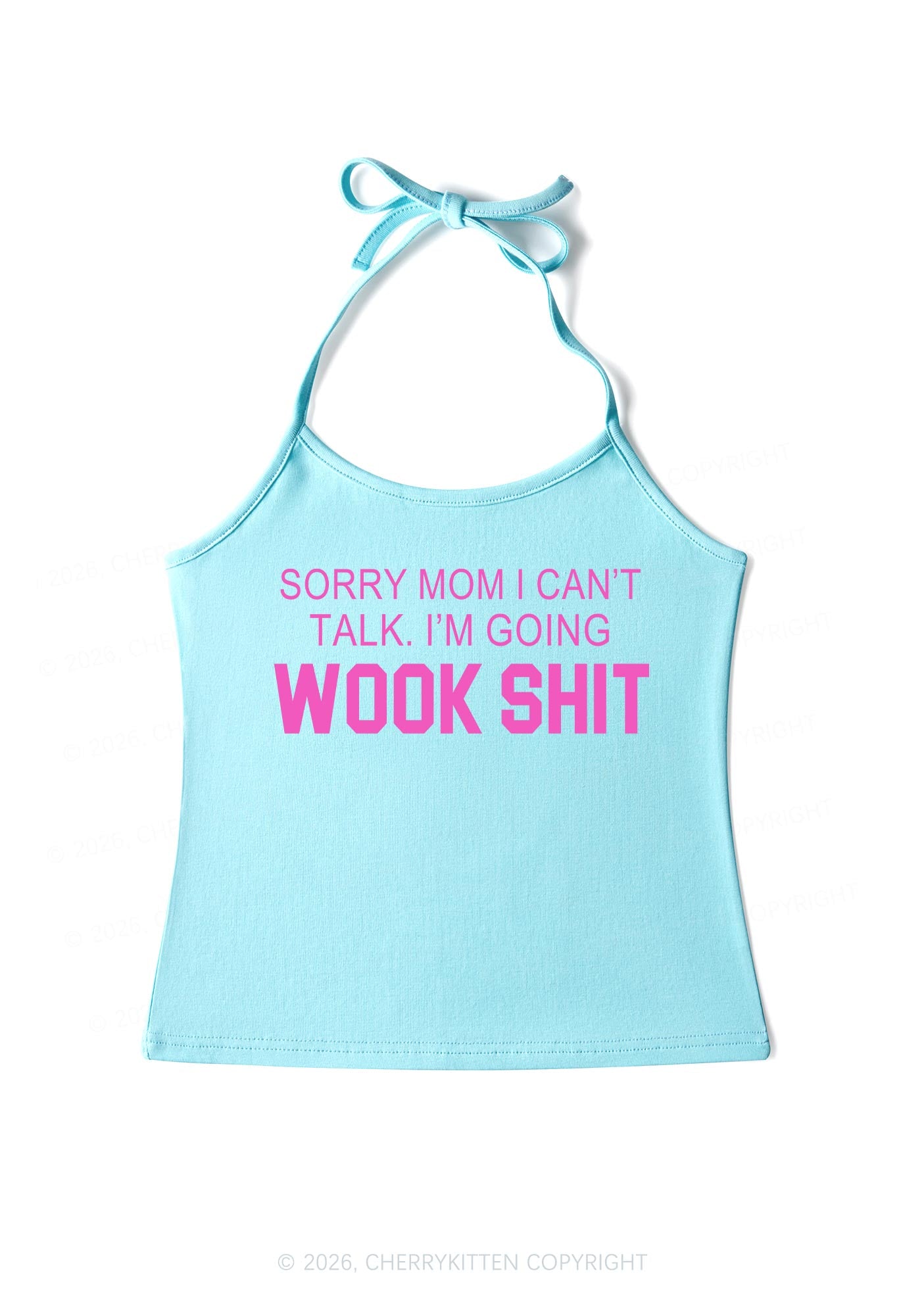 Im Doing Wook Shxt Y2K Halter Neck Cami Cherrykitten