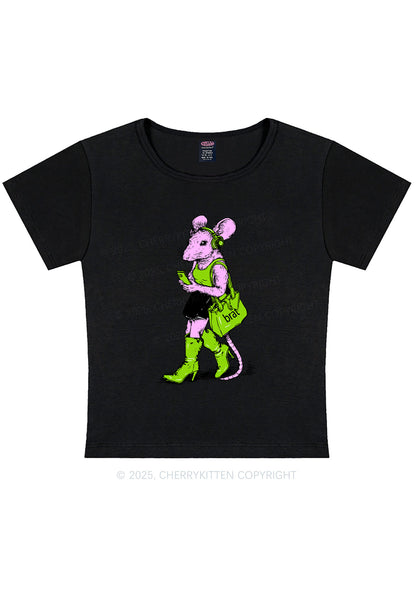 Brat Girl Y2K Baby Tee Cherrykitten