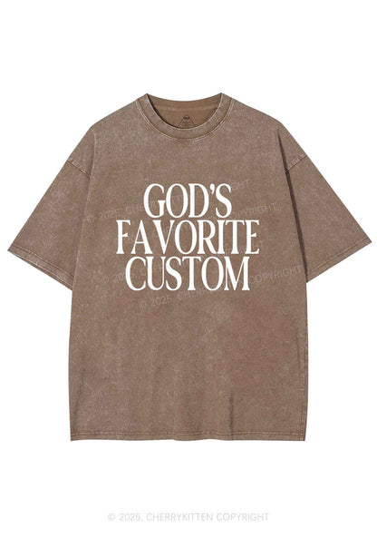 Gods Favorite Custom Y2K Shirts Washed Tee Cherrykitten