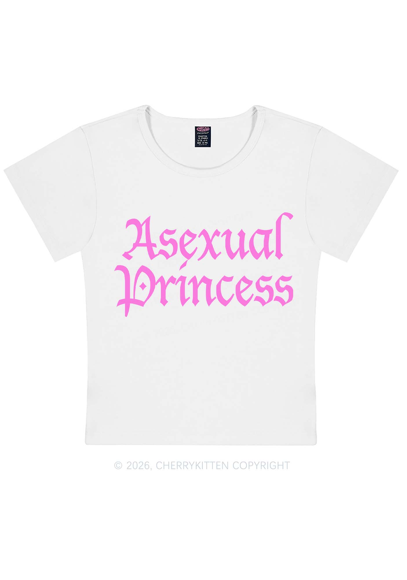 Asexual Princess Pride Y2K Baby Tee Cherrykitten