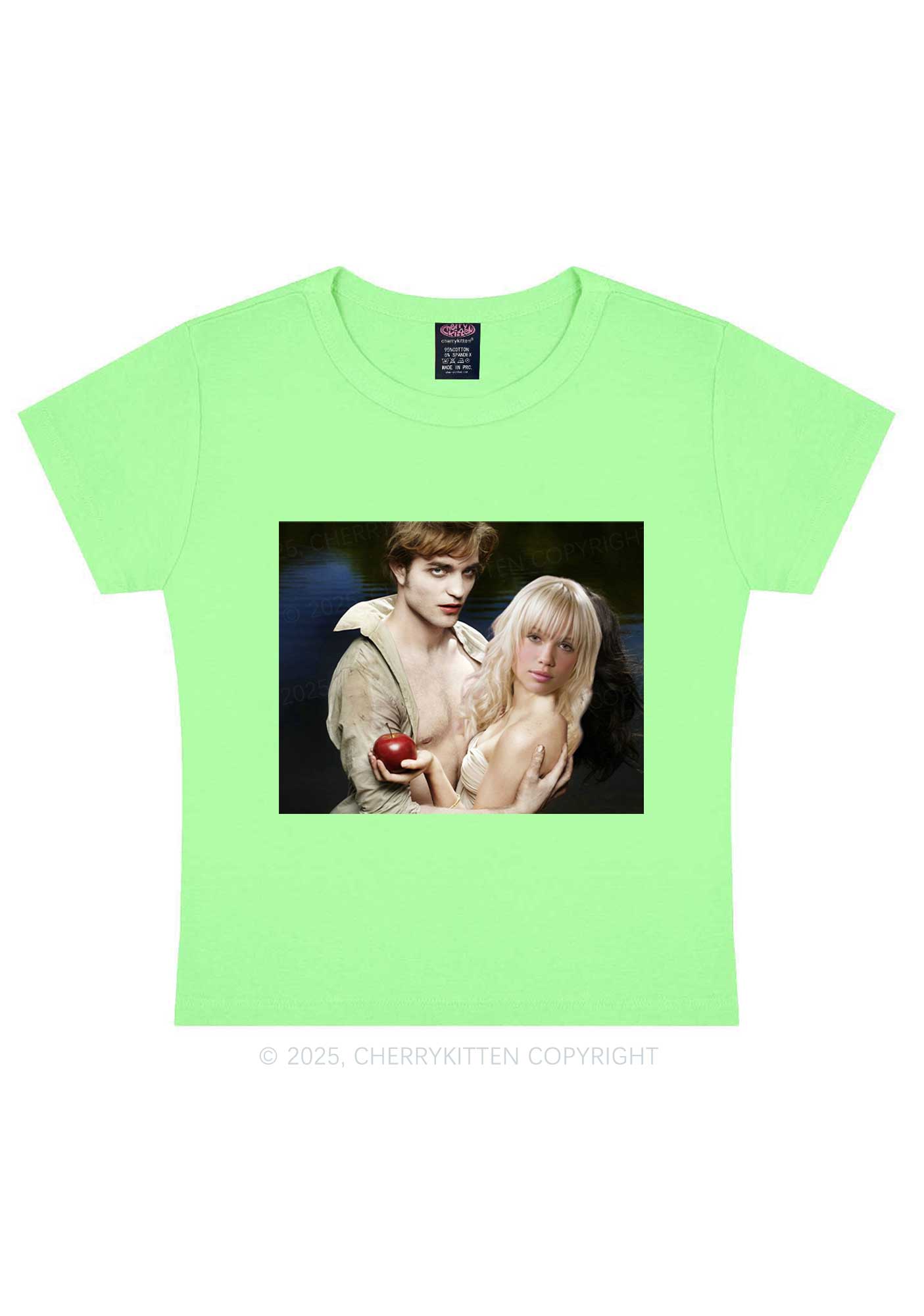 Custom Vampire Lover Photo Y2K Baby Tee Cherrykitten