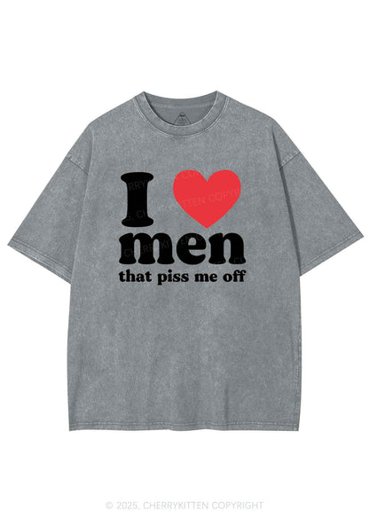 I Love Men Piss Me Off Y2K Shirts Washed Tee Cherrykitten