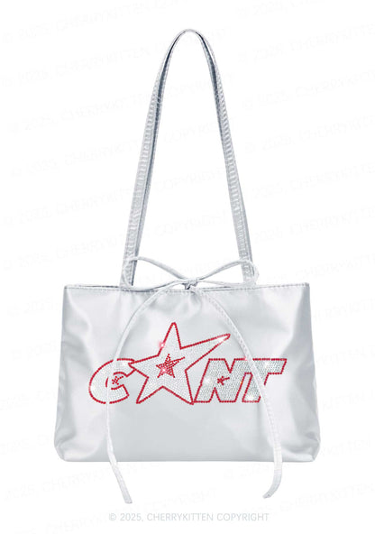 Rhinestone Star Cxxt Y2K Satin Bags Cherrykitten