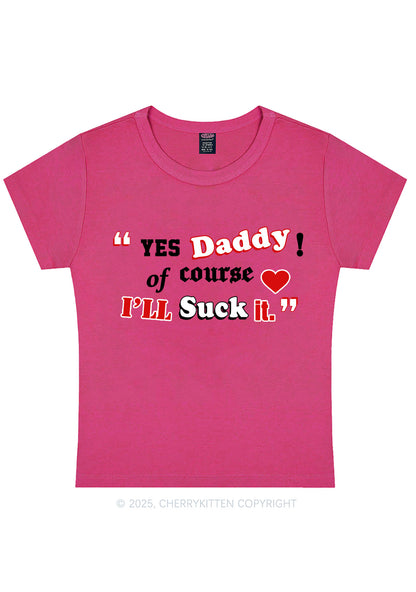 Daddy Suck It Y2K Baby Tee Cherrykitten
