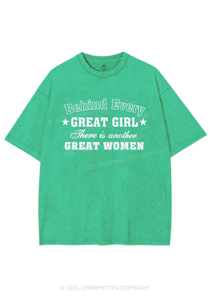 Great Girl Great Women Pride Y2K Shirts Washed Tee Cherrykitten