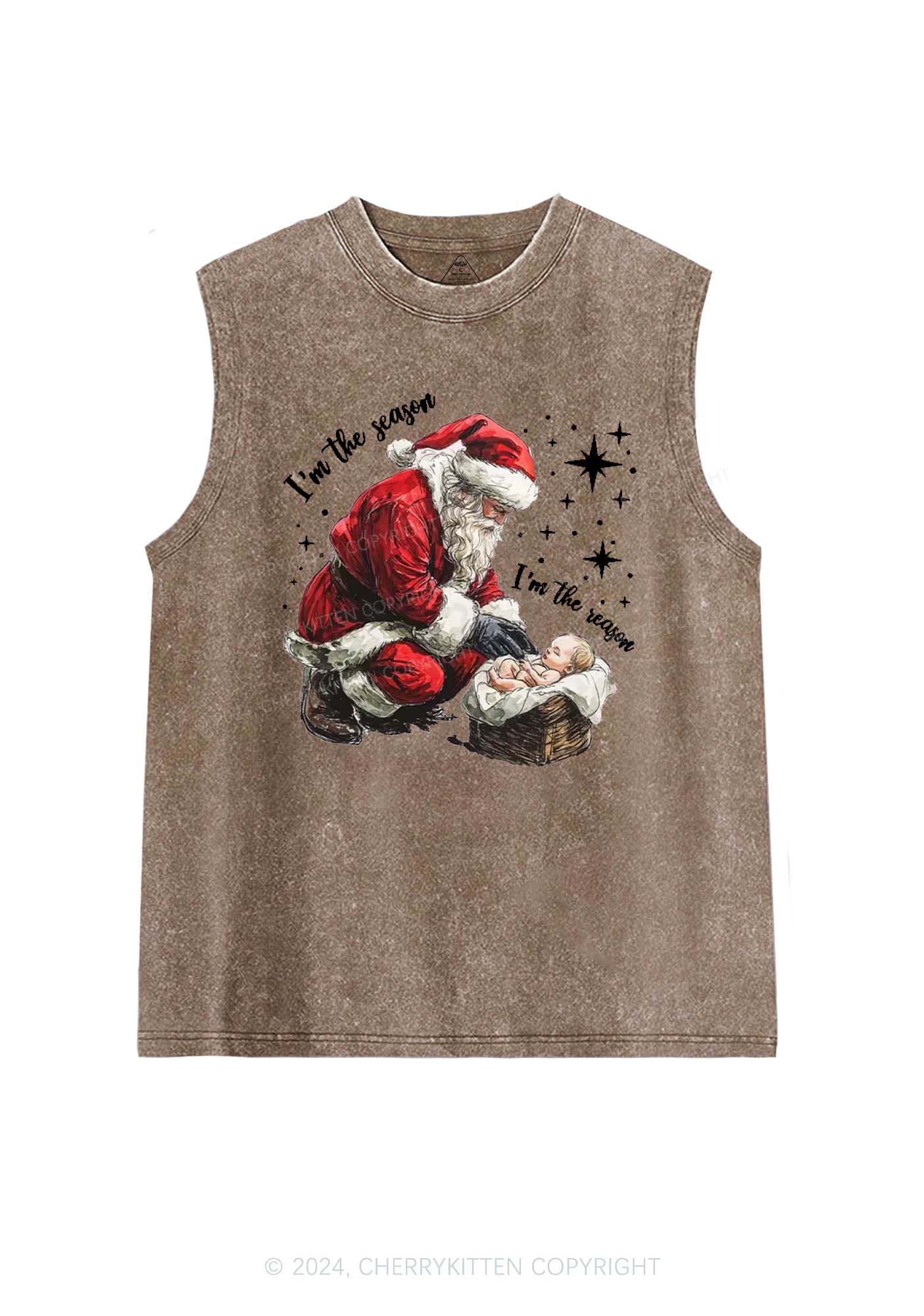 Christmas I'm The Season Y2K Washed Tank Cherrykitten