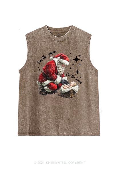 Christmas I'm The Season Y2K Washed Tank Cherrykitten